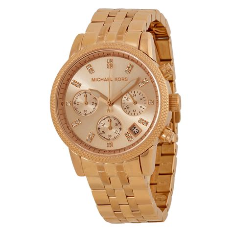 michael kors rose gold watch nz|Michael Kors ritz chronograph.